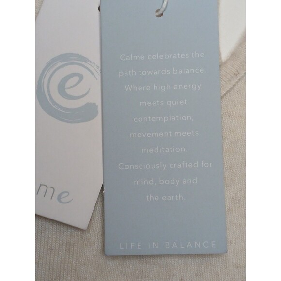 CALME by Johnny Was Sz L Tank Dress SOFT Tencel Linen Knit Cream Off White $148 - Picture 8 of 15